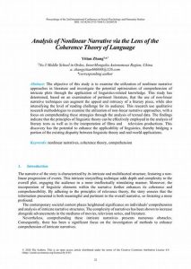 Enhancing Nonlinear Narrative Coherence