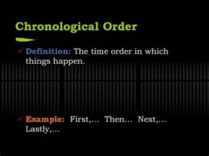 Chronological Order Plot Development