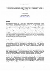 Developing Writing Proficiency Via Peer Interaction
