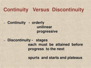Literature Continuity Versus Disjunction