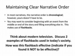 Maintaining Chronological Order In Narratives