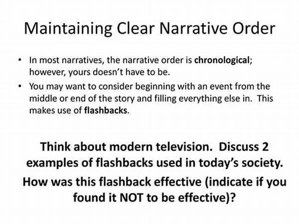 Maintaining Chronological Order In Narratives