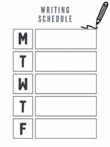 Writing Schedule Templates For Students