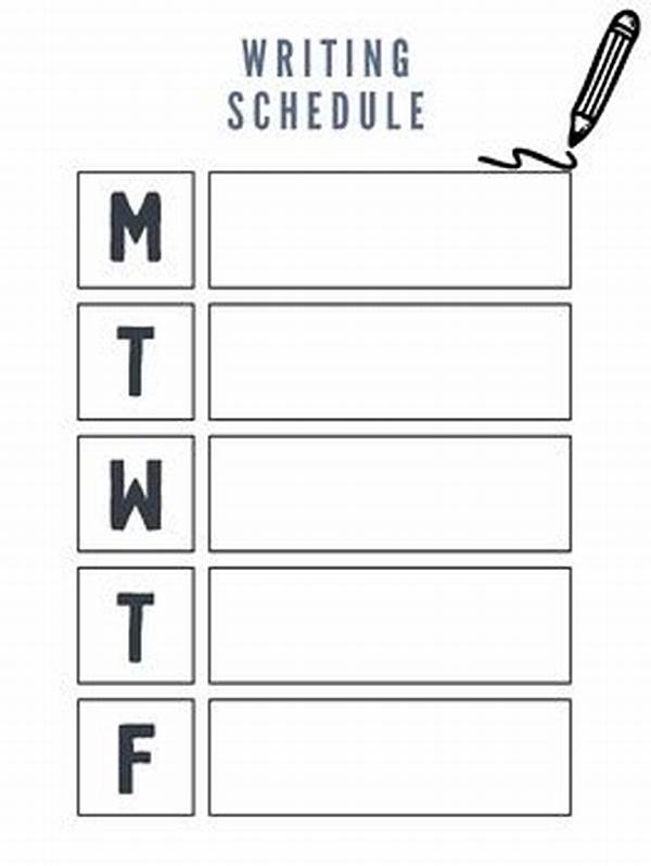 Writing Schedule Templates For Students