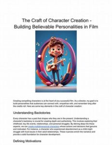 Crafting Believable Character Personalities