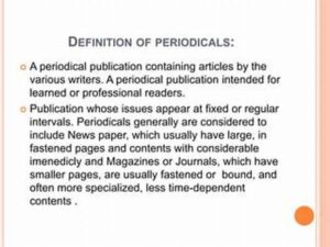 Acclaimed Writers In Literature Periodicals