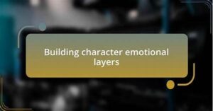 Exploring Character Emotional Layers
