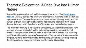 “narrative Depth Through Thematic Exploration”