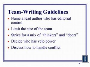 Establishing Guidelines For Team Writing