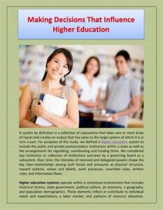 Influence Of Laureates In Higher Education