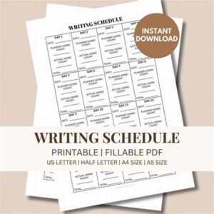 How To Design A Writing Schedule