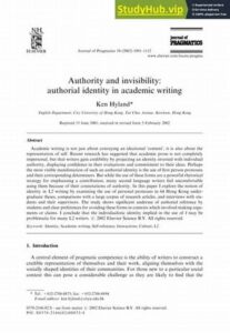 Building A Distinct Authorial Identity