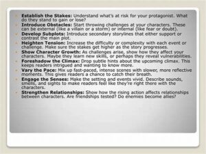 Developing Characters To Heighten Tension