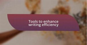 Enhancing Group Writing Efficiency