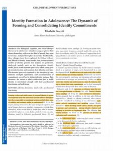Understanding Writing Identity Formation